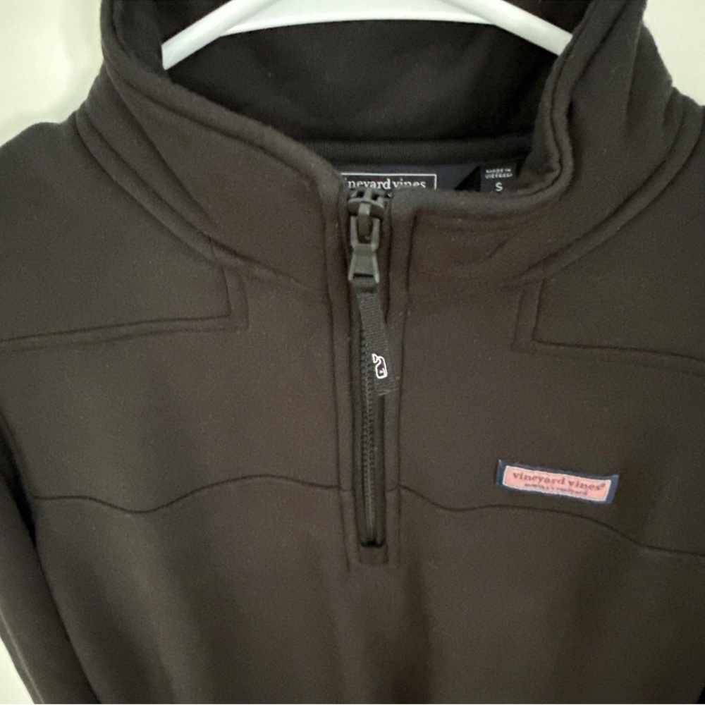 Vineyard Vines Dreamcloth® Shep Shirt® Women’s Size Small Black 1/4 Zip - Picture 8 of 8